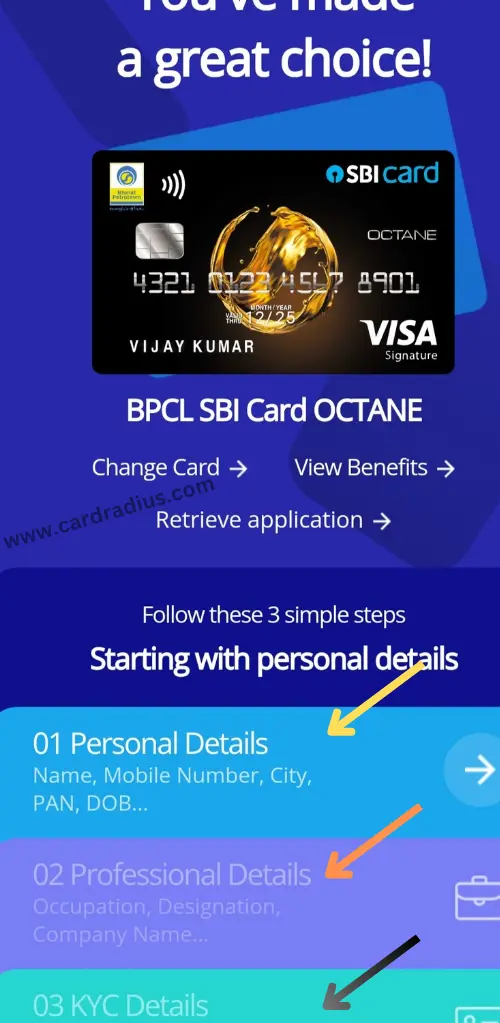 SBI BPCL Octane Credit Card Benefits in Hindi